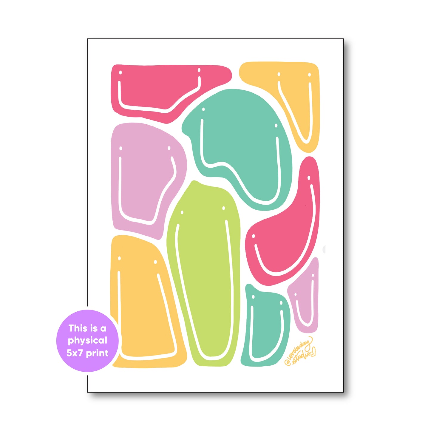 Colorful Smileys Art Print