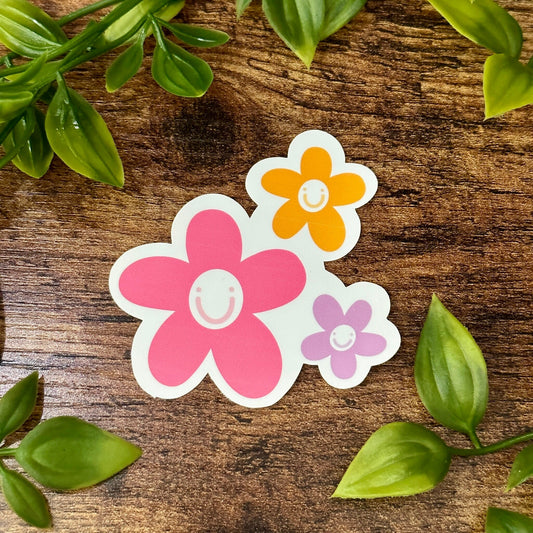 Smiley Flowers Sticker