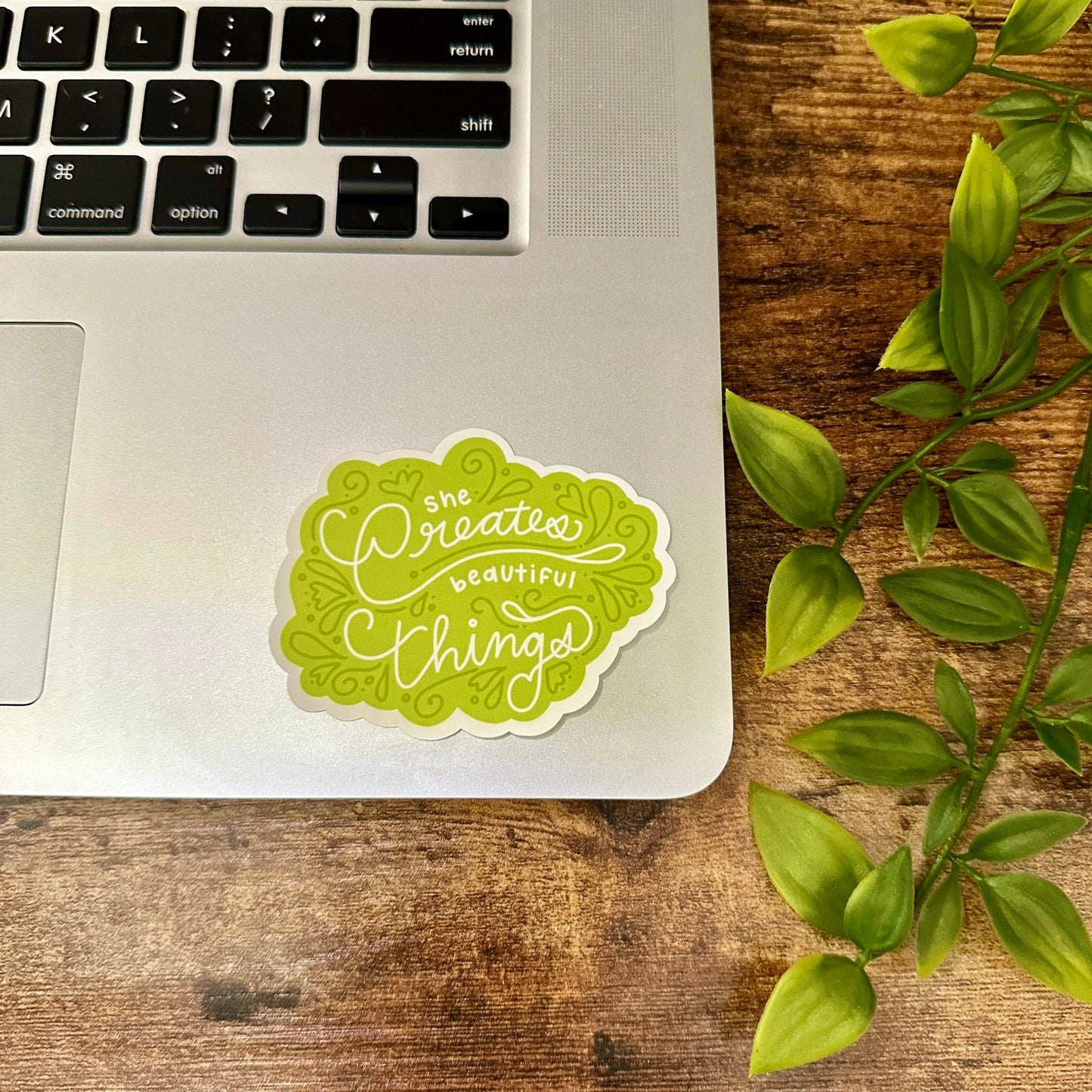 She Creates Beautiful Things Sticker